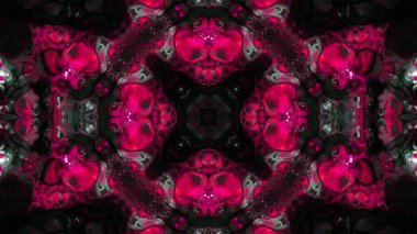 Soyut boya fırça mürekkep patlayabilir formanın düzgün kavramı simetrik desen süs dekoratif Kaleidoscope hareketi geometrik daire ve yıldız şekiller