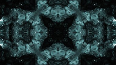 Soyut boya fırça mürekkep patlayabilir formanın düzgün kavramı simetrik desen süs dekoratif Kaleidoscope hareketi geometrik daire ve yıldız şekiller