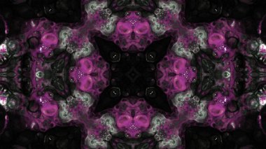 Soyut boya fırça mürekkep patlayabilir formanın düzgün kavramı simetrik desen süs dekoratif Kaleidoscope hareketi geometrik daire ve yıldız şekiller