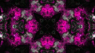 Soyut boya fırça mürekkep patlayabilir formanın düzgün kavramı simetrik desen süs dekoratif Kaleidoscope hareketi geometrik daire ve yıldız şekiller