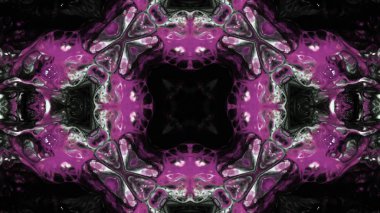 Soyut boya fırça mürekkep patlayabilir formanın düzgün kavramı simetrik desen süs dekoratif Kaleidoscope hareketi geometrik daire ve yıldız şekiller