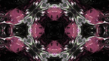 Soyut boya fırça mürekkep patlayabilir formanın düzgün kavramı simetrik desen süs dekoratif Kaleidoscope hareketi geometrik daire ve yıldız şekiller