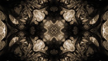 Soyut boya fırça mürekkep patlayabilir formanın düzgün kavramı simetrik desen süs dekoratif Kaleidoscope hareketi geometrik daire ve yıldız şekiller