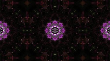 Soyut boya fırça mürekkep patlayabilir formanın düzgün kavramı simetrik desen süs dekoratif Kaleidoscope hareketi geometrik daire ve yıldız şekiller