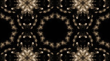 Soyut boya fırça mürekkep patlayabilir formanın düzgün kavramı simetrik desen süs dekoratif Kaleidoscope hareketi geometrik daire ve yıldız şekiller