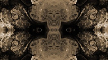 Soyut boya fırça mürekkep patlayabilir formanın düzgün kavramı simetrik desen süs dekoratif Kaleidoscope hareketi geometrik daire ve yıldız şekli