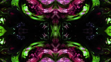 Soyut boya fırça mürekkep patlayabilir formanın düzgün kavramı simetrik desen süs dekoratif Kaleidoscope hareketi geometrik daire ve yıldız şekli