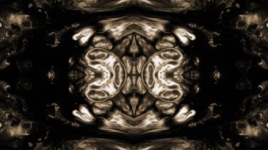 Soyut boya fırça mürekkep patlayabilir formanın düzgün kavramı simetrik desen süs dekoratif Kaleidoscope hareketi geometrik daire ve yıldız şekli