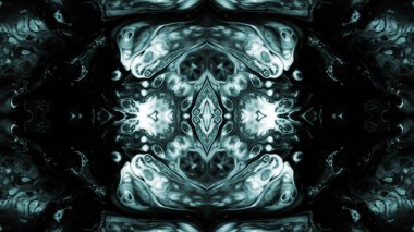 Soyut boya fırça mürekkep patlayabilir formanın düzgün kavramı simetrik desen süs dekoratif Kaleidoscope hareketi geometrik daire ve yıldız şekli