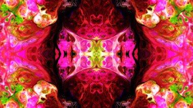 Soyut boya fırça mürekkep patlayabilir formanın düzgün kavramı simetrik desen süs dekoratif Kaleidoscope hareketi geometrik daire ve yıldız şekli