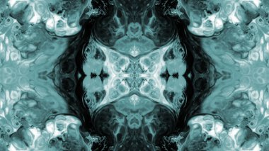 Soyut boya fırça mürekkep patlayabilir formanın düzgün kavramı simetrik desen süs dekoratif Kaleidoscope hareketi geometrik daire ve yıldız şekli