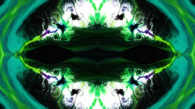 Soyut boya fırça mürekkep patlayabilir formanın düzgün kavramı simetrik desen süs dekoratif Kaleidoscope hareketi geometrik daire ve yıldız şekli