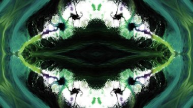 Soyut boya fırça mürekkep patlayabilir formanın düzgün kavramı simetrik desen süs dekoratif Kaleidoscope hareketi geometrik daire ve yıldız şekli