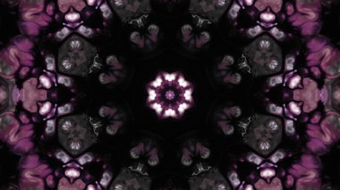 Soyut boya fırça mürekkep patlayabilir formanın düzgün kavramı simetrik desen süs dekoratif Kaleidoscope hareketi geometrik daire ve yıldız şekli