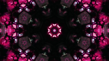 Soyut boya fırça mürekkep patlayabilir formanın düzgün kavramı simetrik desen süs dekoratif Kaleidoscope hareketi geometrik daire ve yıldız şekli