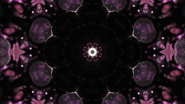 Soyut boya fırça mürekkep patlayabilir formanın düzgün kavramı simetrik desen süs dekoratif Kaleidoscope hareketi geometrik daire ve yıldız şekli