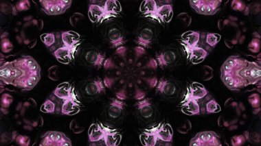 Soyut boya fırça mürekkep patlayabilir formanın düzgün kavramı simetrik desen süs dekoratif Kaleidoscope hareketi geometrik daire ve yıldız şekli