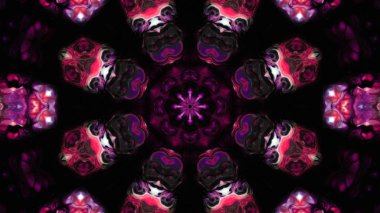 Soyut boya fırça mürekkep patlayabilir formanın düzgün kavramı simetrik desen süs dekoratif Kaleidoscope hareketi geometrik daire ve yıldız şekli