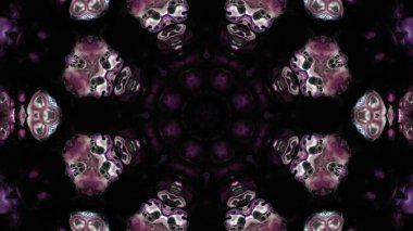 Soyut boya fırça mürekkep patlayabilir formanın düzgün kavramı simetrik desen süs dekoratif Kaleidoscope hareketi geometrik daire ve yıldız şekli