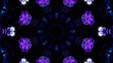 Soyut boya fırça mürekkep patlayabilir formanın düzgün kavramı simetrik desen süs dekoratif Kaleidoscope hareketi geometrik daire ve yıldız şekli