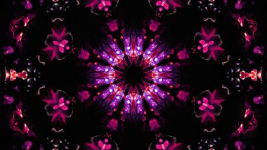 Soyut boya fırça mürekkep patlayabilir formanın düzgün kavramı simetrik desen süs dekoratif Kaleidoscope hareketi geometrik daire ve yıldız şekli