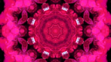 Soyut boya fırça mürekkep patlayabilir formanın düzgün kavramı simetrik desen süs dekoratif Kaleidoscope hareketi geometrik daire ve yıldız şekli