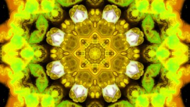 Soyut boya fırça mürekkep patlayabilir formanın düzgün kavramı simetrik desen süs dekoratif Kaleidoscope hareketi geometrik daire ve yıldız şekli