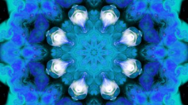 Soyut boya fırça mürekkep patlayabilir formanın düzgün kavramı simetrik desen süs dekoratif Kaleidoscope hareketi geometrik daire ve yıldız şekli