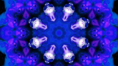 Soyut boya fırça mürekkep patlayabilir formanın düzgün kavramı simetrik desen süs dekoratif Kaleidoscope hareketi geometrik daire ve yıldız şekli