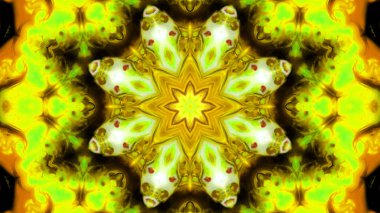 Soyut boya fırça mürekkep patlayabilir formanın düzgün kavramı simetrik desen süs dekoratif Kaleidoscope hareketi geometrik daire ve yıldız şekli