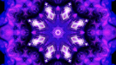 Soyut boya fırça mürekkep patlayabilir formanın düzgün kavramı simetrik desen süs dekoratif Kaleidoscope hareketi geometrik daire ve yıldız şekli