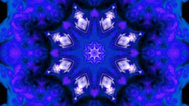 Soyut boya fırça mürekkep patlayabilir formanın düzgün kavramı simetrik desen süs dekoratif Kaleidoscope hareketi geometrik daire ve yıldız şekli