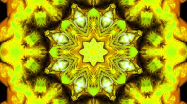 Soyut boya fırça mürekkep patlayabilir formanın düzgün kavramı simetrik desen süs dekoratif Kaleidoscope hareketi geometrik daire ve yıldız şekli