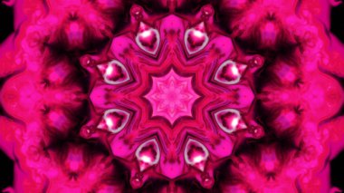 Soyut boya fırça mürekkep patlayabilir formanın düzgün kavramı simetrik desen süs dekoratif Kaleidoscope hareketi geometrik daire ve yıldız şekli