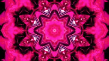 Soyut boya fırça mürekkep patlayabilir formanın düzgün kavramı simetrik desen süs dekoratif Kaleidoscope hareketi geometrik daire ve yıldız şekli