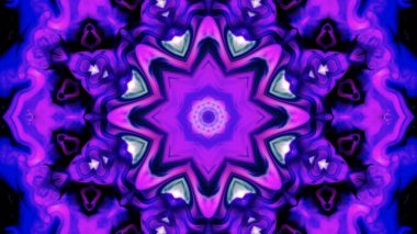 Soyut boya fırça mürekkep patlayabilir formanın düzgün kavramı simetrik desen süs dekoratif Kaleidoscope hareketi geometrik daire ve yıldız şekli