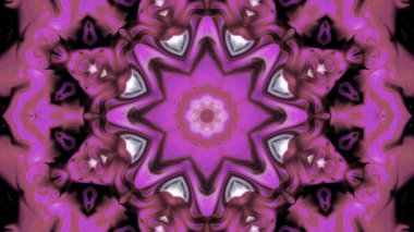 Soyut boya fırça mürekkep patlayabilir formanın düzgün kavramı simetrik desen süs dekoratif Kaleidoscope hareketi geometrik daire ve yıldız şekli