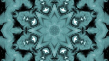 Soyut boya fırça mürekkep patlayabilir formanın düzgün kavramı simetrik desen süs dekoratif Kaleidoscope hareketi geometrik daire ve yıldız şekli