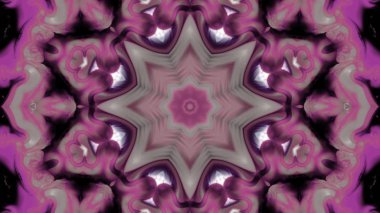 Soyut boya fırça mürekkep patlayabilir formanın düzgün kavramı simetrik desen süs dekoratif Kaleidoscope hareketi geometrik daire ve yıldız şekli