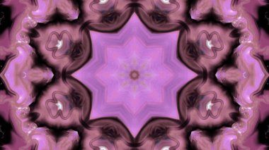 Soyut boya fırça mürekkep patlayabilir formanın düzgün kavramı simetrik desen süs dekoratif Kaleidoscope hareketi geometrik daire ve yıldız şekli