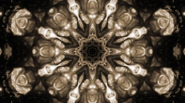 Soyut boya fırça mürekkep patlayabilir formanın düzgün kavramı simetrik desen süs dekoratif Kaleidoscope hareketi geometrik daire ve yıldız şekli