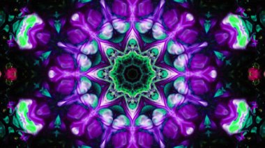 Soyut boya fırça mürekkep patlayabilir formanın düzgün kavramı simetrik desen süs dekoratif Kaleidoscope hareketi geometrik daire ve yıldız şekli