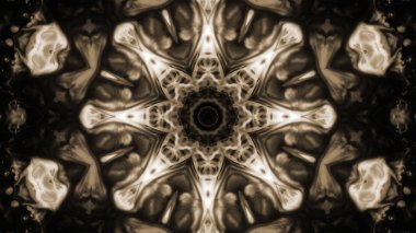 Soyut boya fırça mürekkep patlayabilir formanın düzgün kavramı simetrik desen süs dekoratif Kaleidoscope hareketi geometrik daire ve yıldız şekli