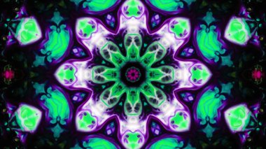 Soyut boya fırça mürekkep patlayabilir formanın düzgün kavramı simetrik desen süs dekoratif Kaleidoscope hareketi geometrik daire ve yıldız şekli