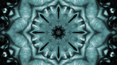 Soyut boya fırça mürekkep patlayabilir formanın düzgün kavramı simetrik desen süs dekoratif Kaleidoscope hareketi geometrik daire ve yıldız şekli