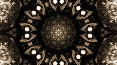 Soyut boya fırça mürekkep patlayabilir formanın düzgün kavramı simetrik desen süs dekoratif Kaleidoscope hareketi geometrik daire ve yıldız şekli