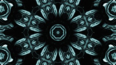 Soyut boya fırça mürekkep patlayabilir formanın düzgün kavramı simetrik desen süs dekoratif Kaleidoscope hareketi geometrik daire ve yıldız şekli