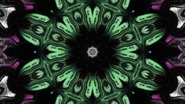 Soyut boya fırça mürekkep patlayabilir formanın düzgün kavramı simetrik desen süs dekoratif Kaleidoscope hareketi geometrik daire ve yıldız şekli