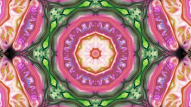 Soyut boya fırça mürekkep patlayabilir formanın düzgün kavramı simetrik desen süs dekoratif Kaleidoscope hareketi geometrik daire ve yıldız şekli