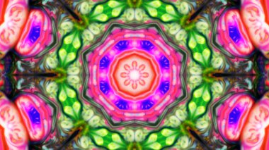 Soyut boya fırça mürekkep patlayabilir formanın düzgün kavramı simetrik desen süs dekoratif Kaleidoscope hareketi geometrik daire ve yıldız şekli